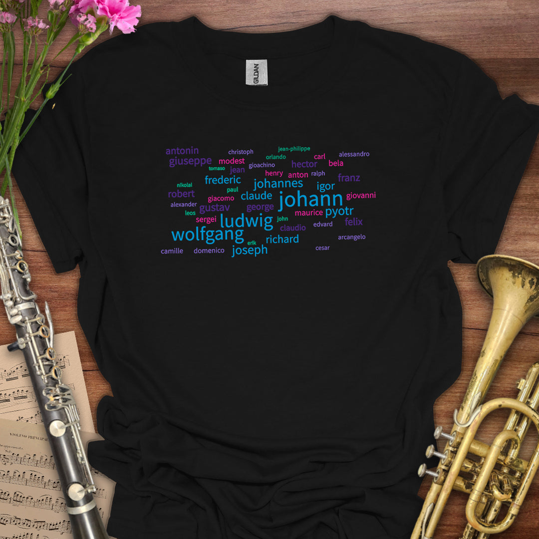 First Names Wordcloud T-Shirt
