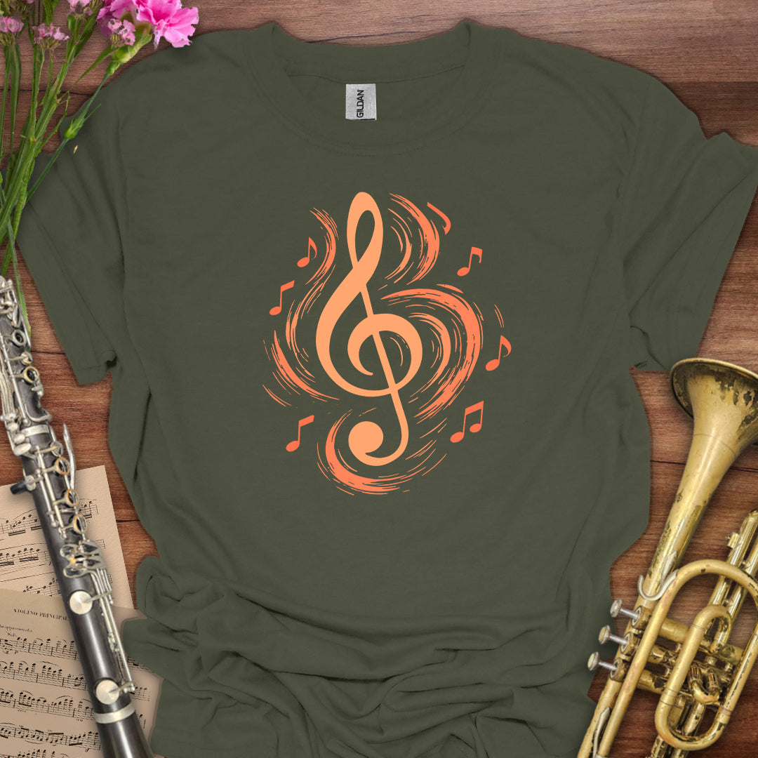 Treble Clef Swirls T-Shirt