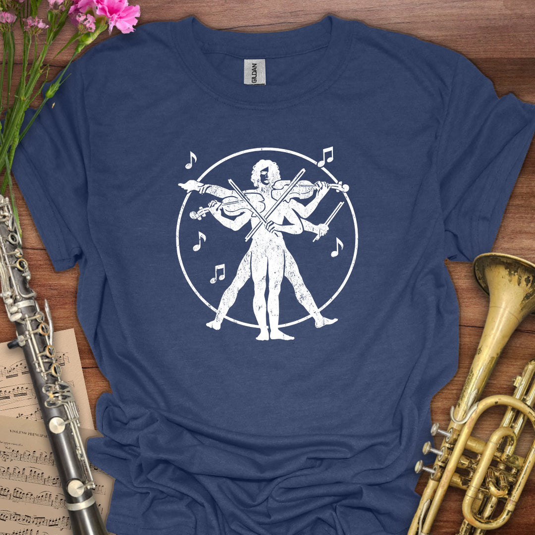 Vitruvian Violin T-Shirt
