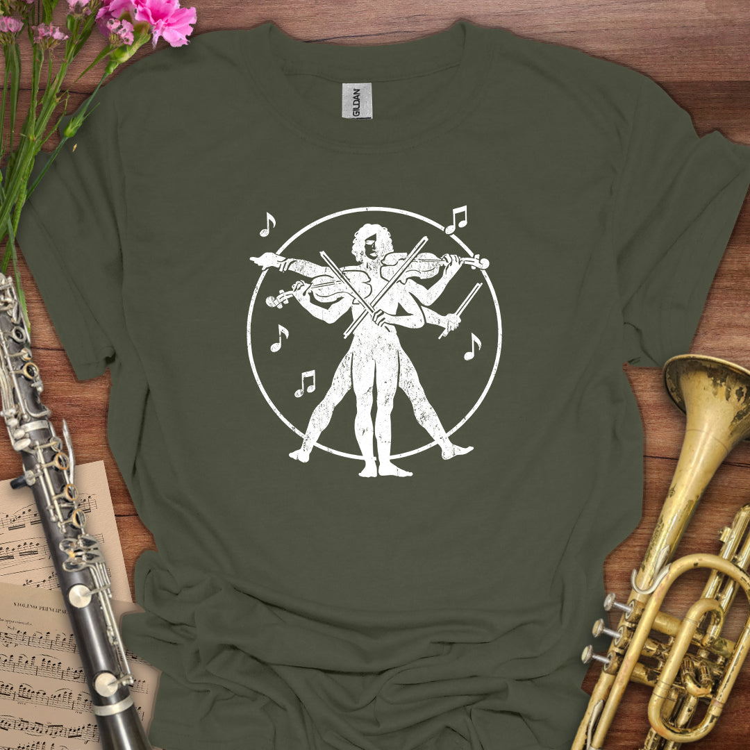 Vitruvian Violin T-Shirt