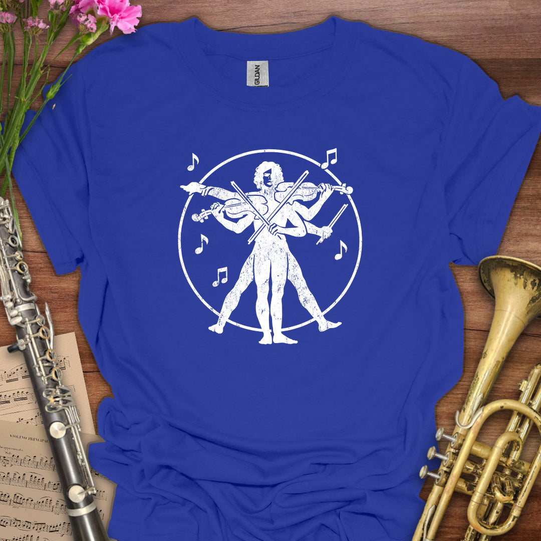 Vitruvian Violin T-Shirt