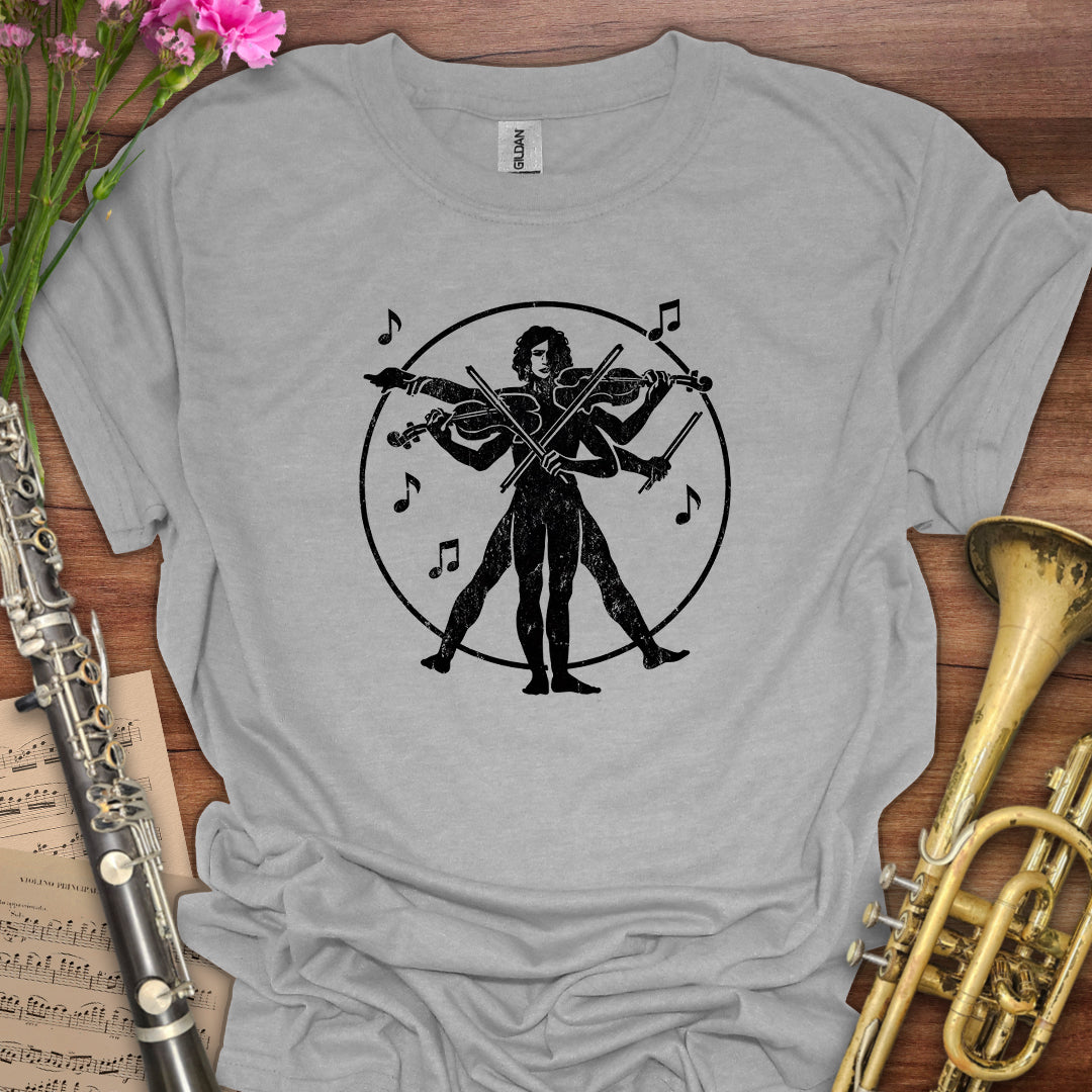 Vitruvian Violin T-Shirt