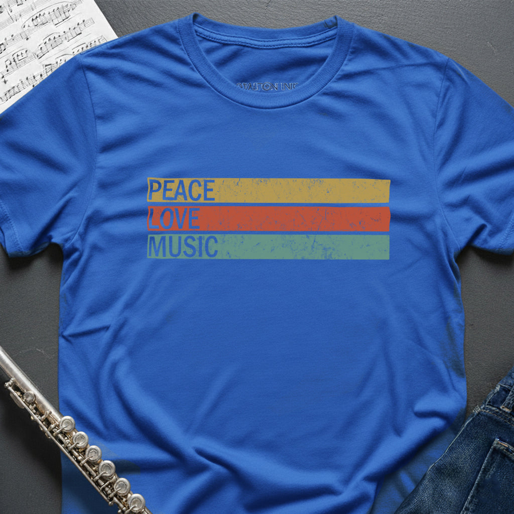Peace Love Music Vintage T-Shirt