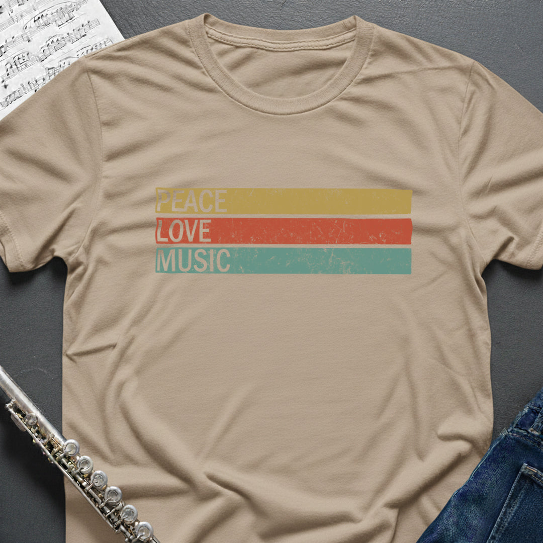 Peace Love Music Vintage T-Shirt
