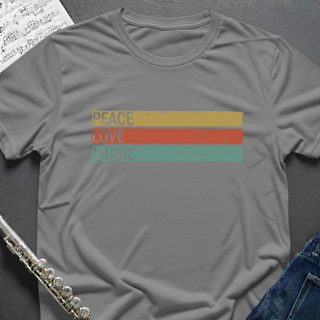 Peace Love Music Vintage T-Shirt
