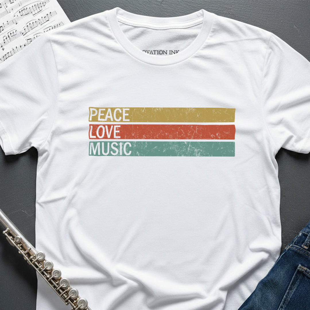 Peace Love Music Vintage T-Shirt