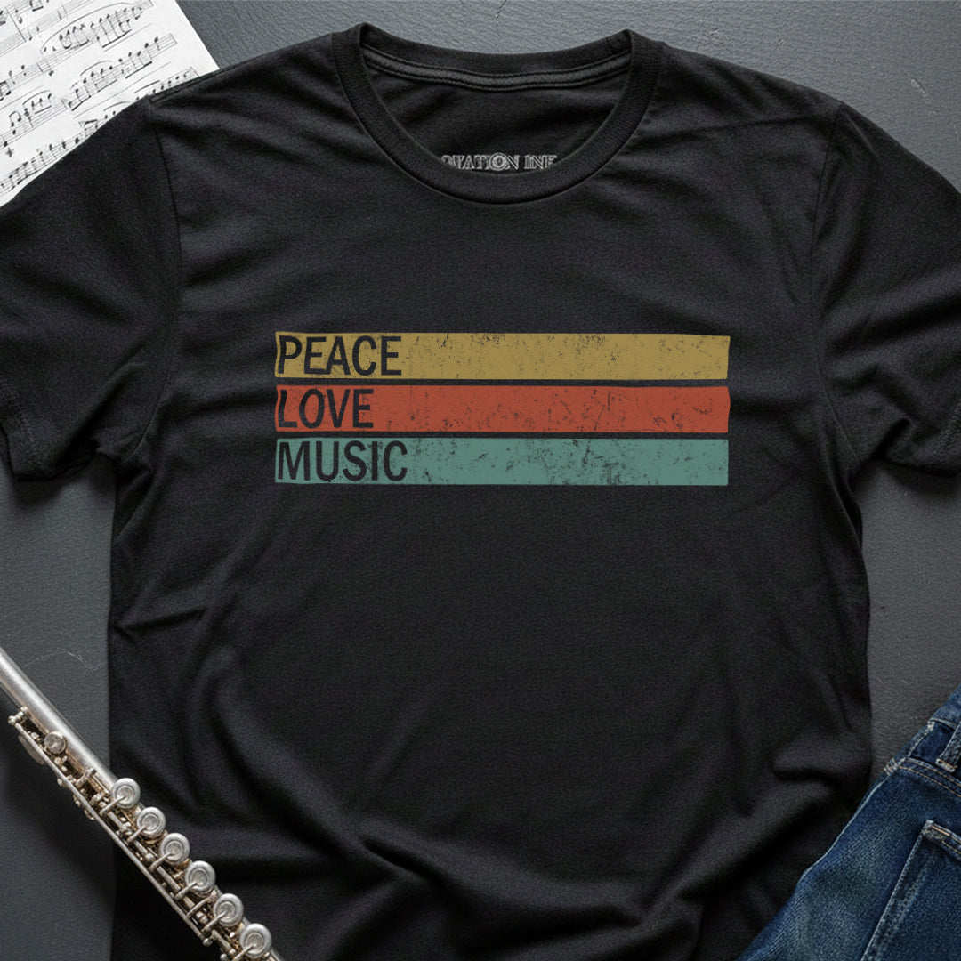 Peace Love Music Vintage T-Shirt