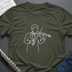 Line Art Violinist T-Shirt