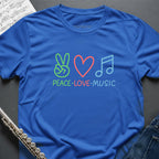 Peace Love Music Emoji T-Shirt