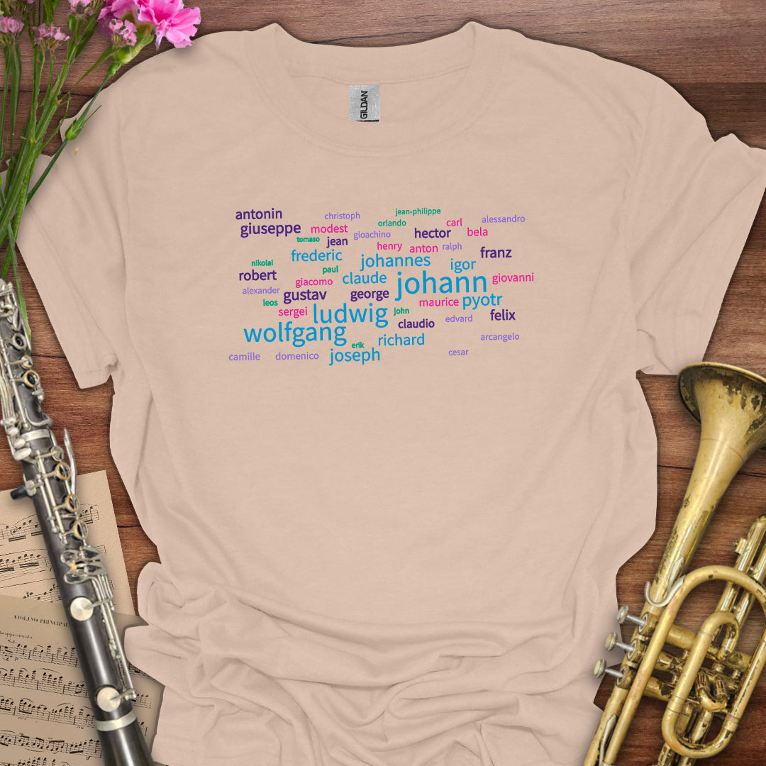 First Names Wordcloud T-Shirt