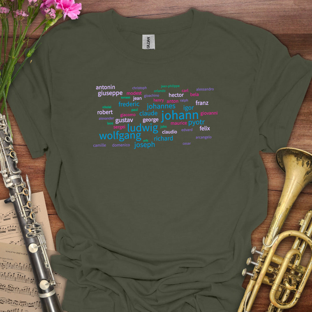 First Names Wordcloud T-Shirt