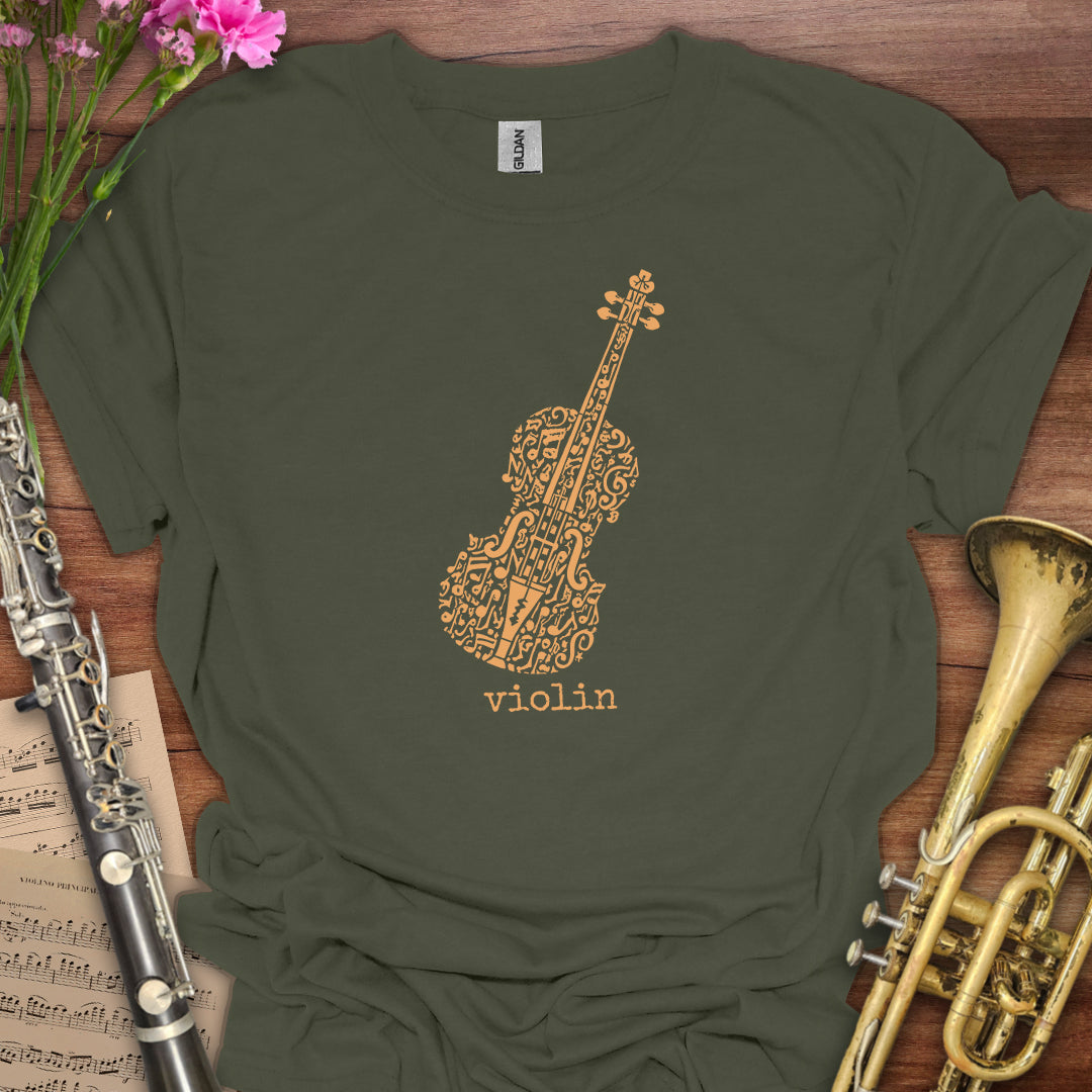 Music Symbol Violin T-Shirt