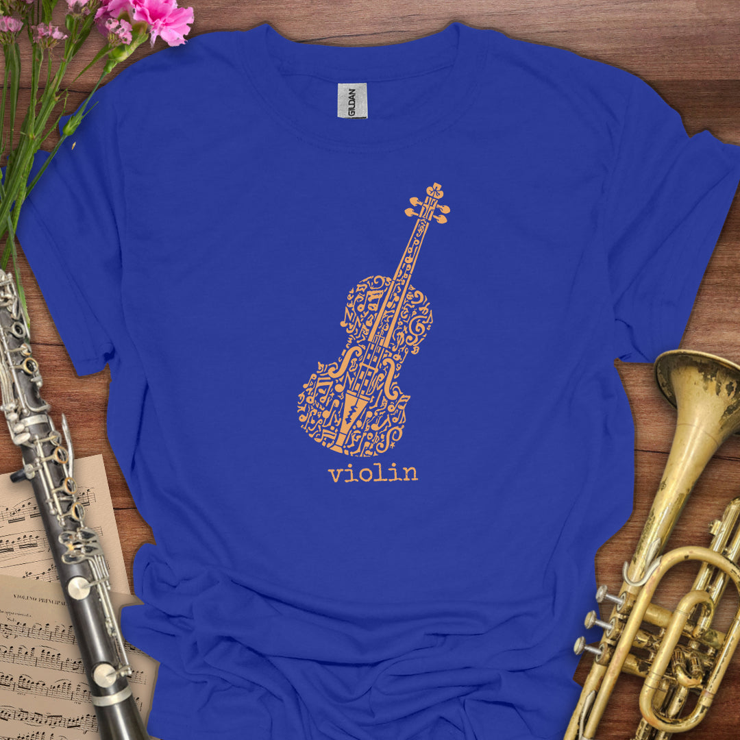 Music Symbol Violin T-Shirt