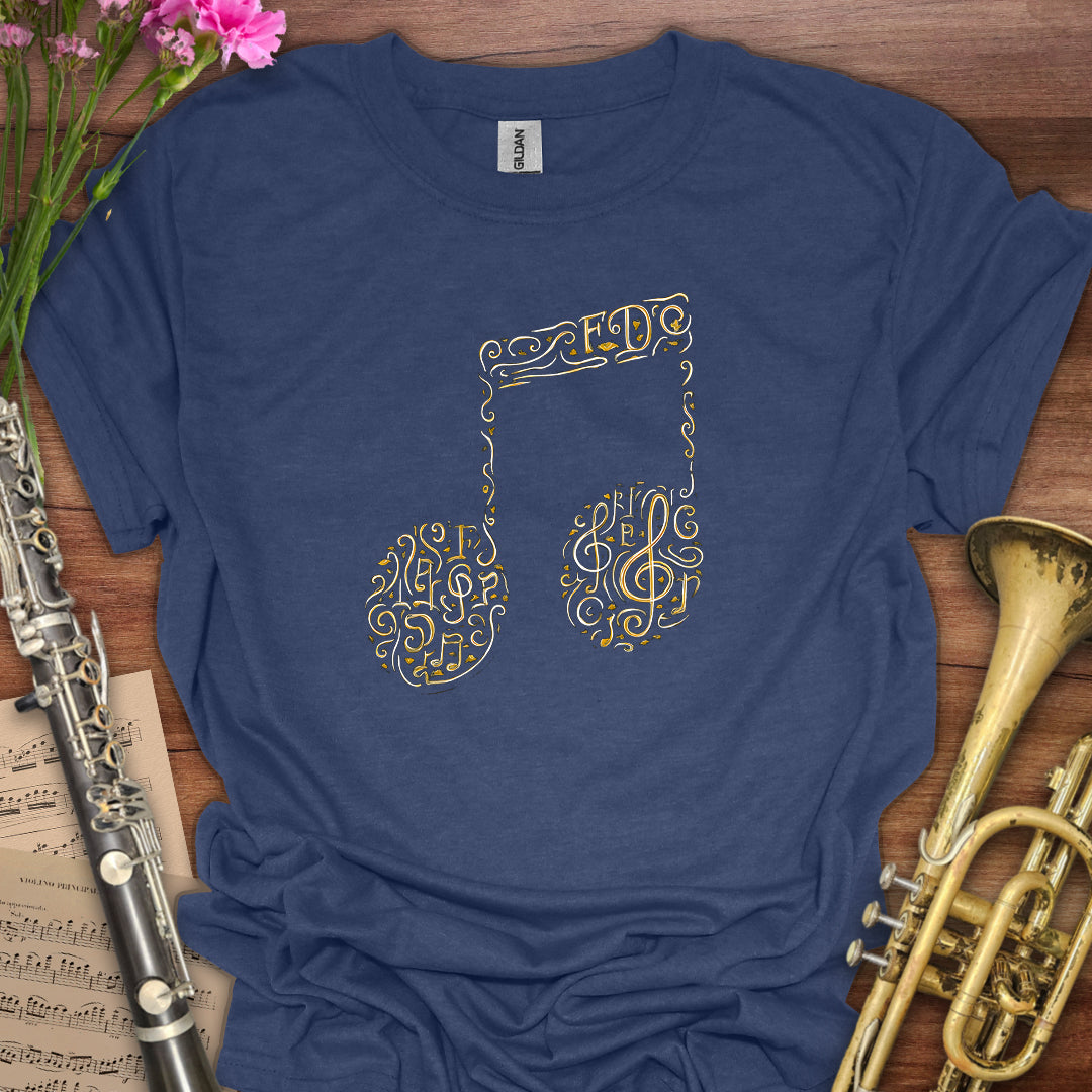 Music Symbols Eighth Notes T-Shirt