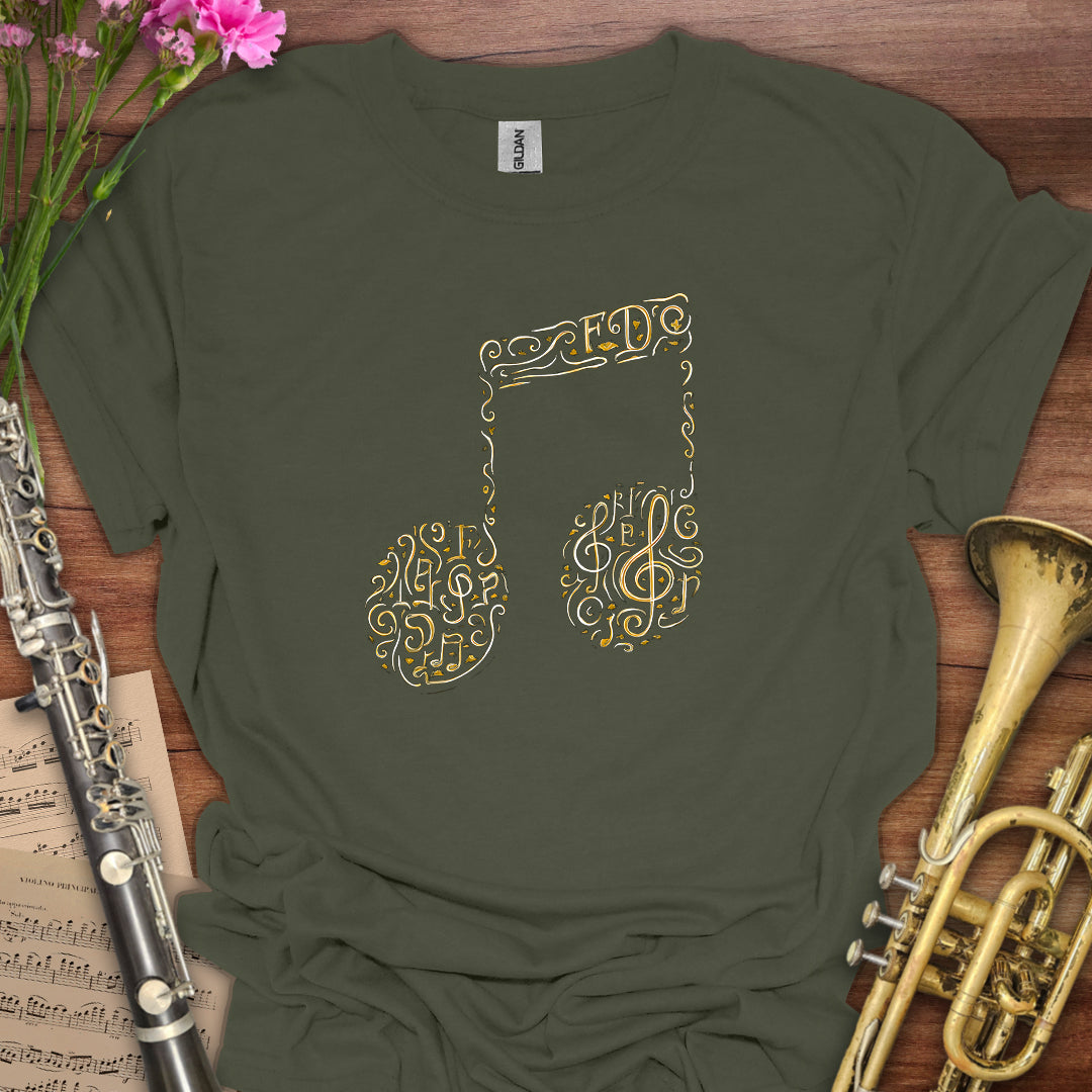 Music Symbols Eighth Notes T-Shirt