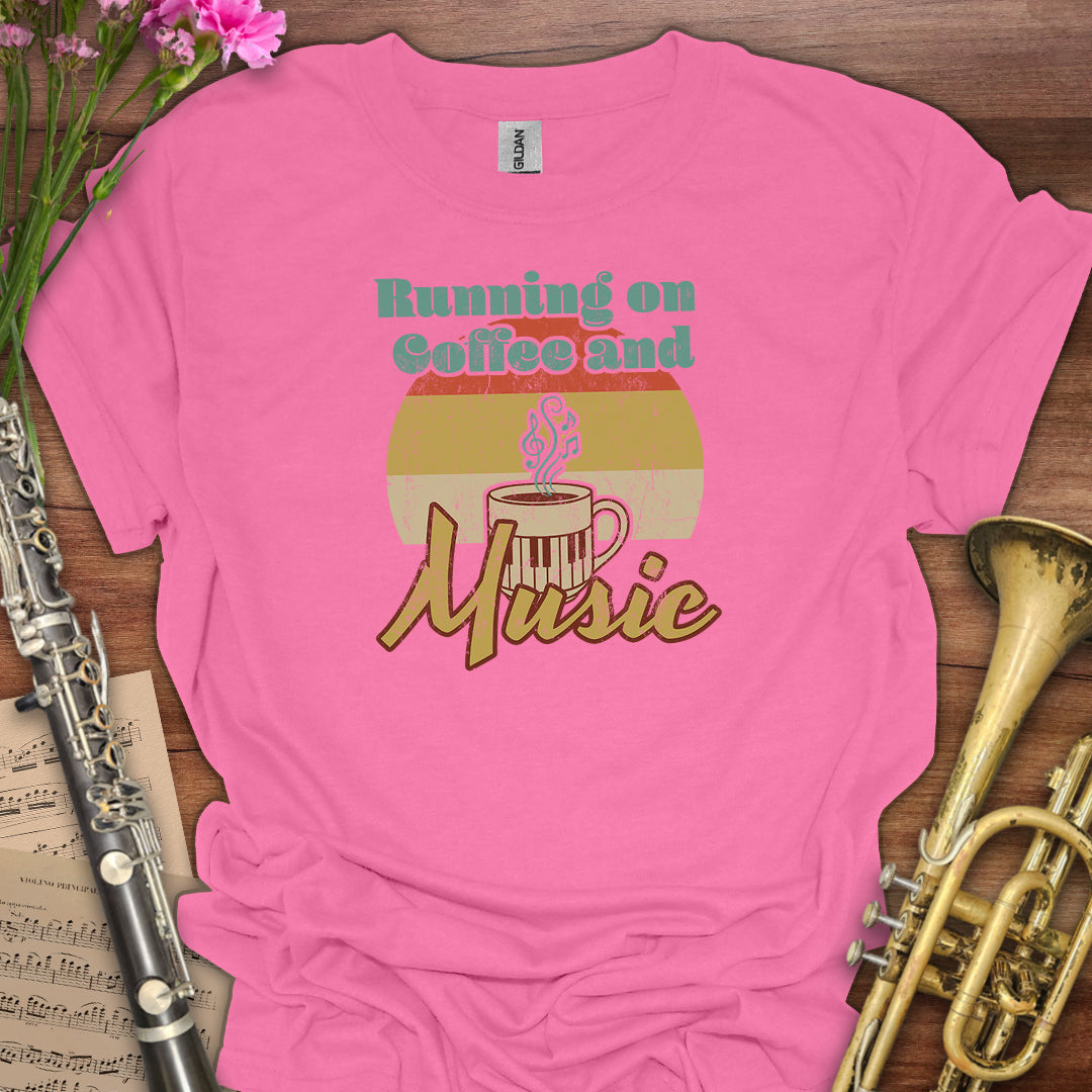 Running on Coffee and Music T-Shirt