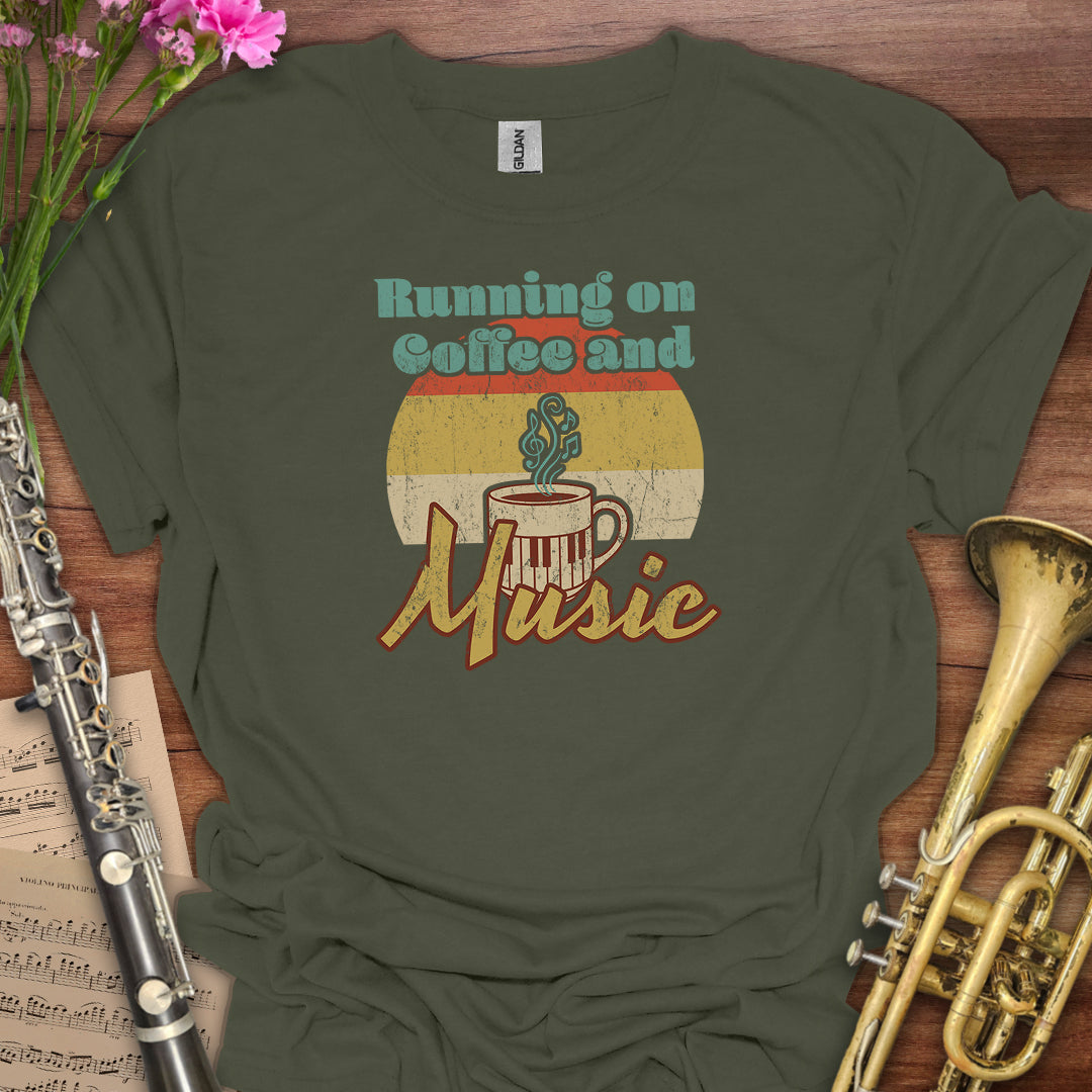 Running on Coffee and Music T-Shirt