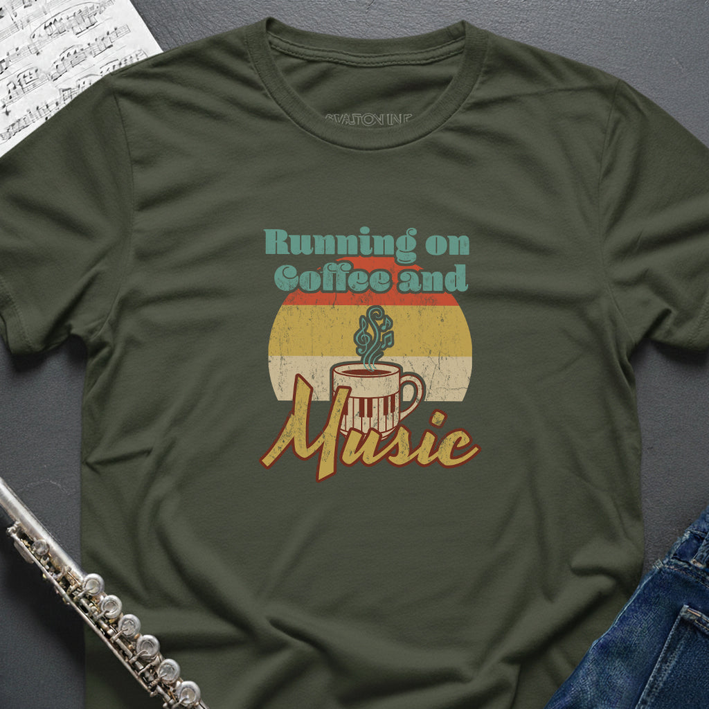 Running on Coffee and Music T-Shirt