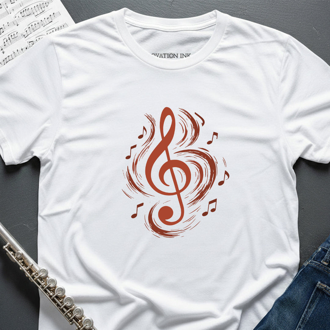 Treble Clef Swirls T-Shirt