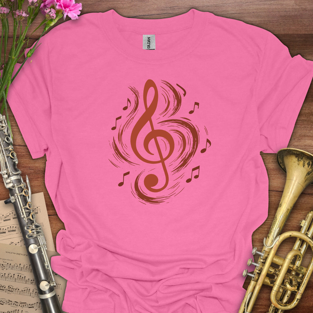 Treble Clef Swirls T-Shirt