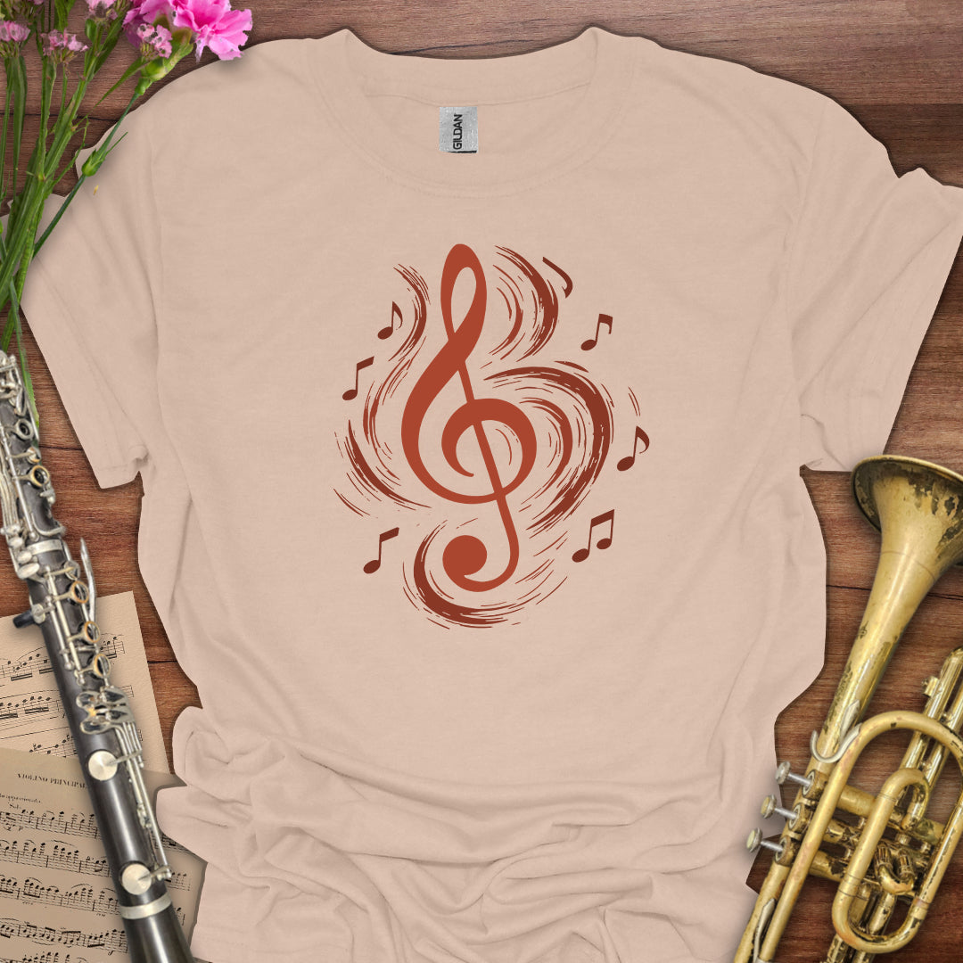 Treble Clef Swirls T-Shirt