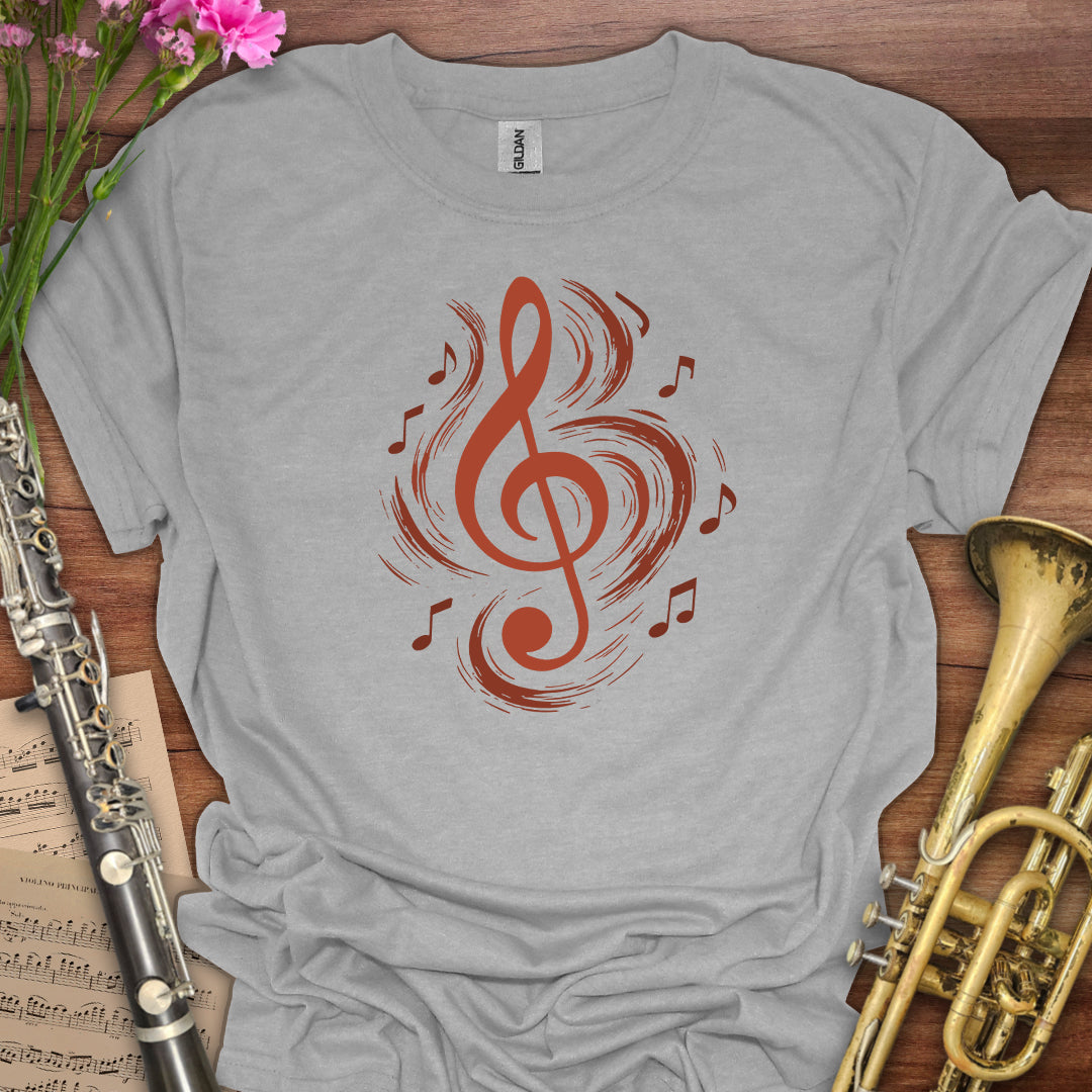 Treble Clef Swirls T-Shirt