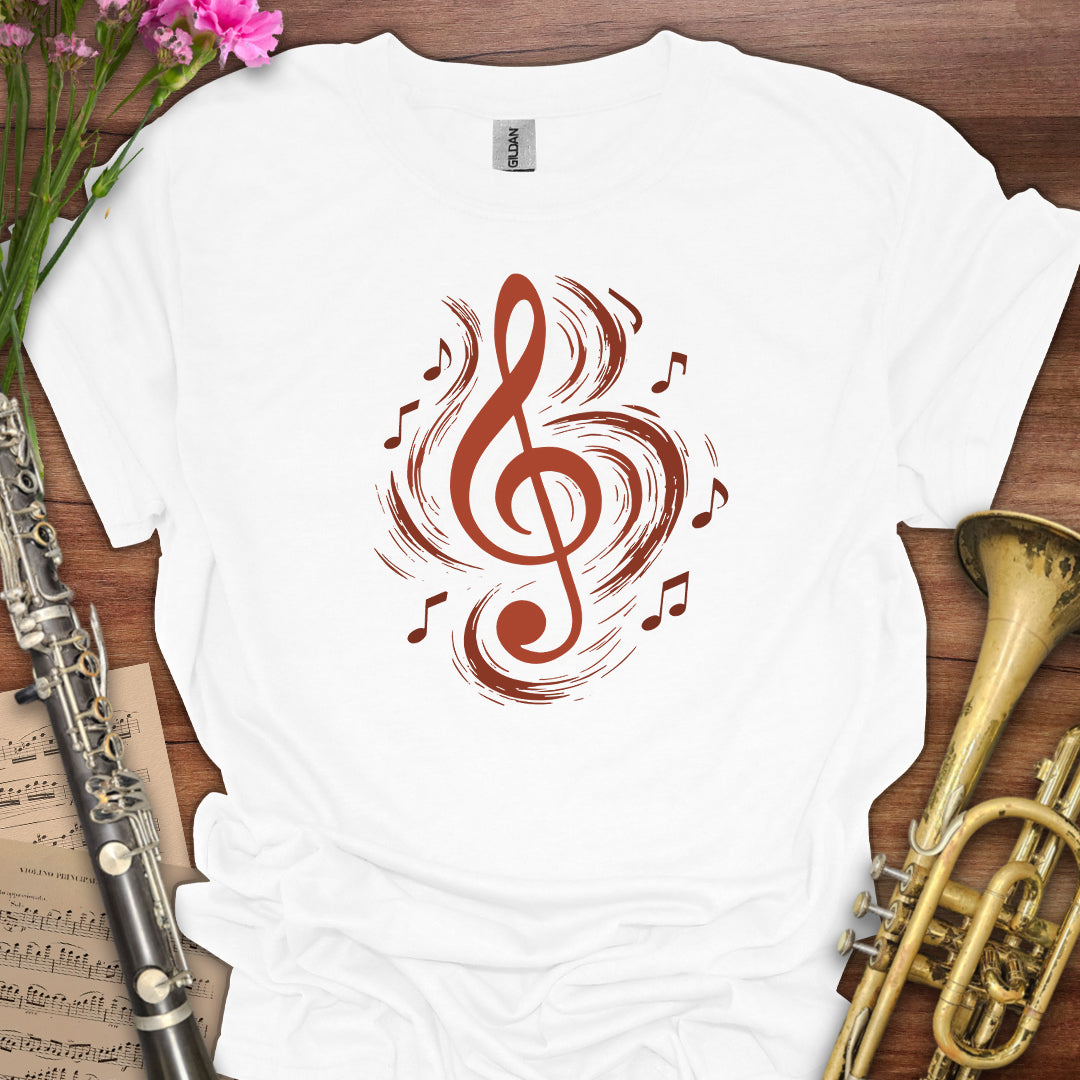 Treble Clef Swirls T-Shirt