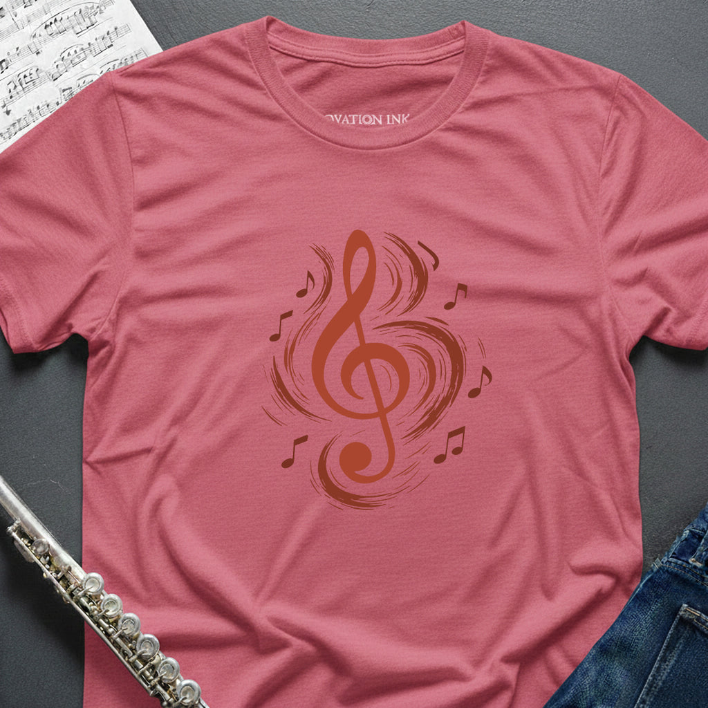 Treble Clef Swirls T-Shirt