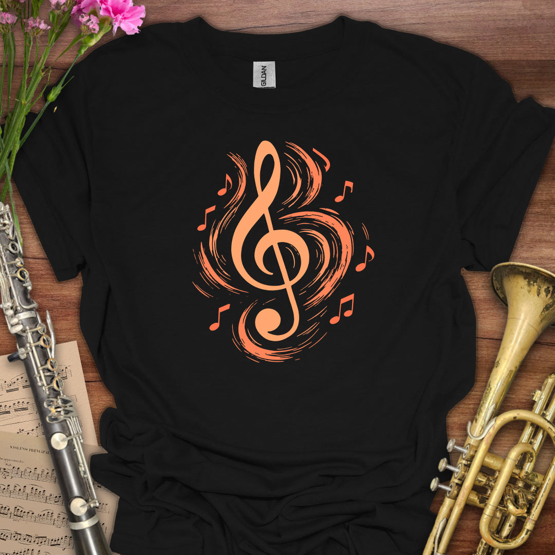 Treble Clef Swirls T-Shirt