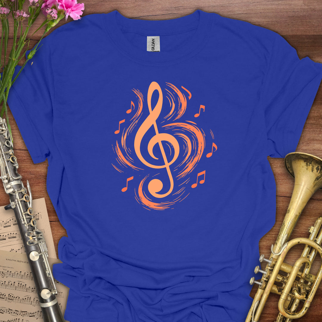 Treble Clef Swirls T-Shirt