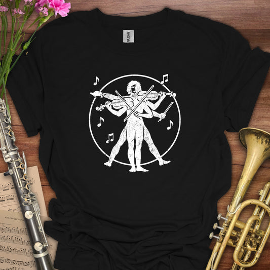 Vitruvian Violin T-Shirt