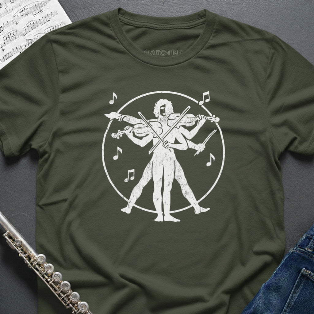 Vitruvian Violin T-Shirt