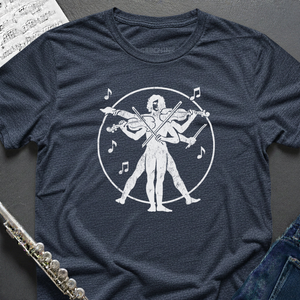 Vitruvian Violin T-Shirt
