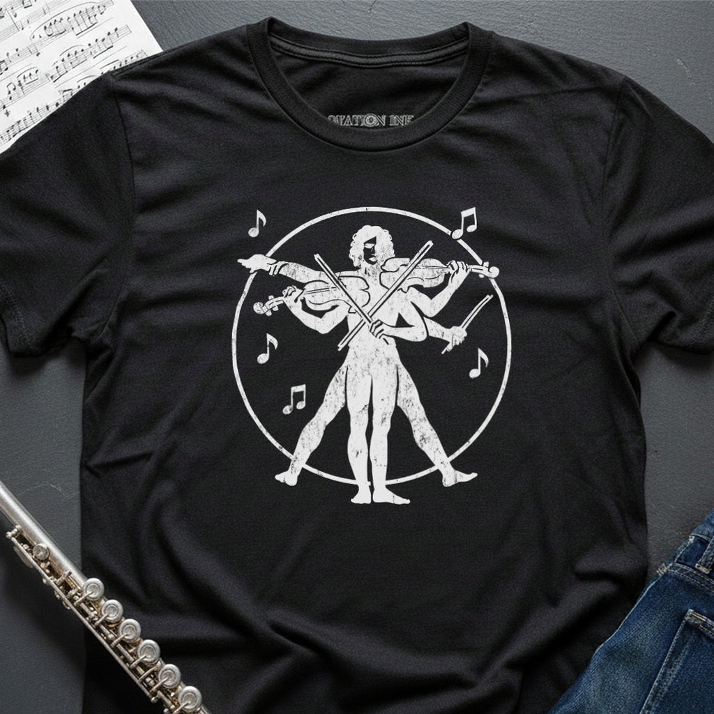 Vitruvian Violin T-Shirt