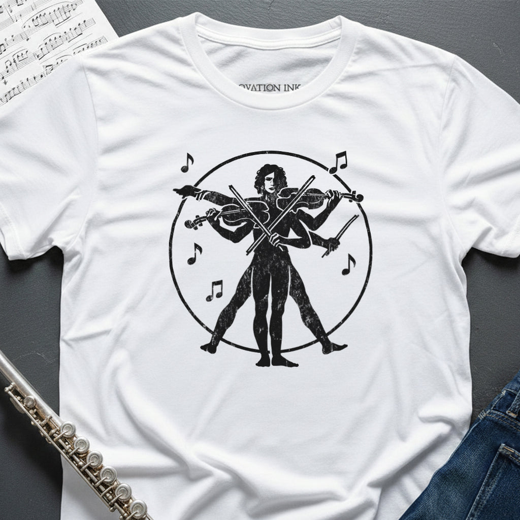 Vitruvian Violin T-Shirt