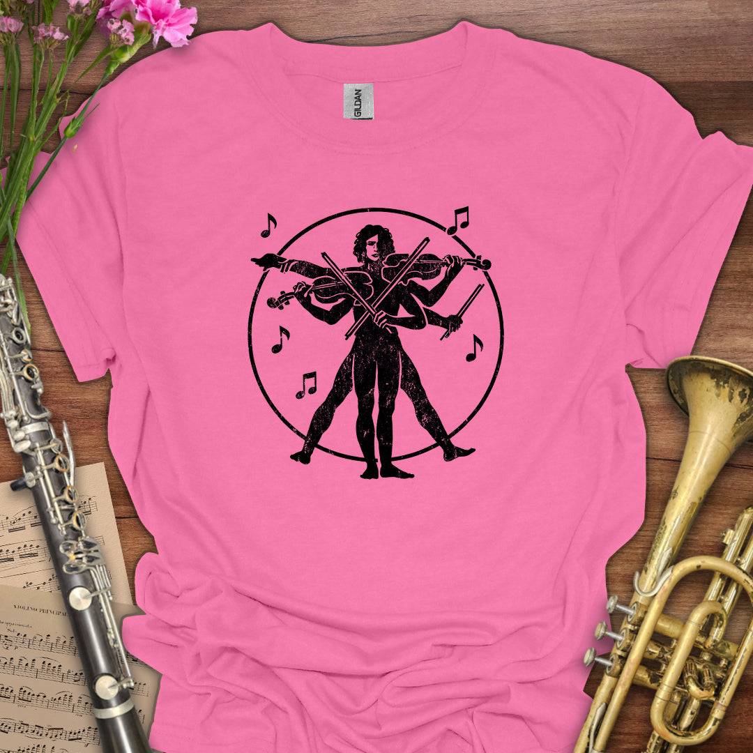 Vitruvian Violin T-Shirt