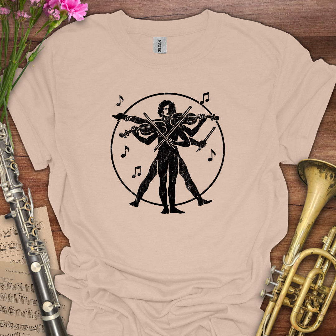 Vitruvian Violin T-Shirt