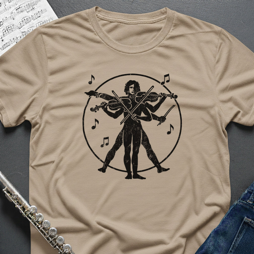 Vitruvian Violin T-Shirt