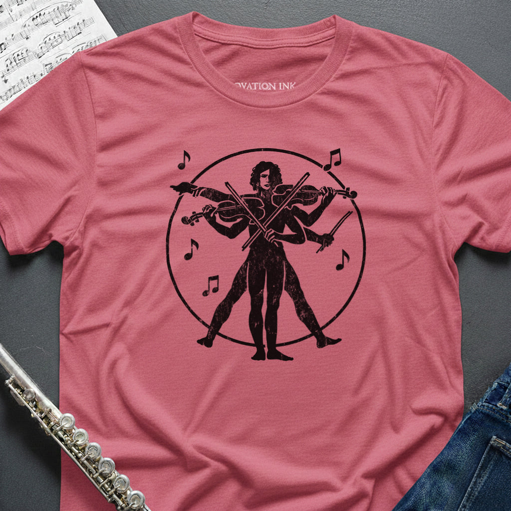 Vitruvian Violin T-Shirt