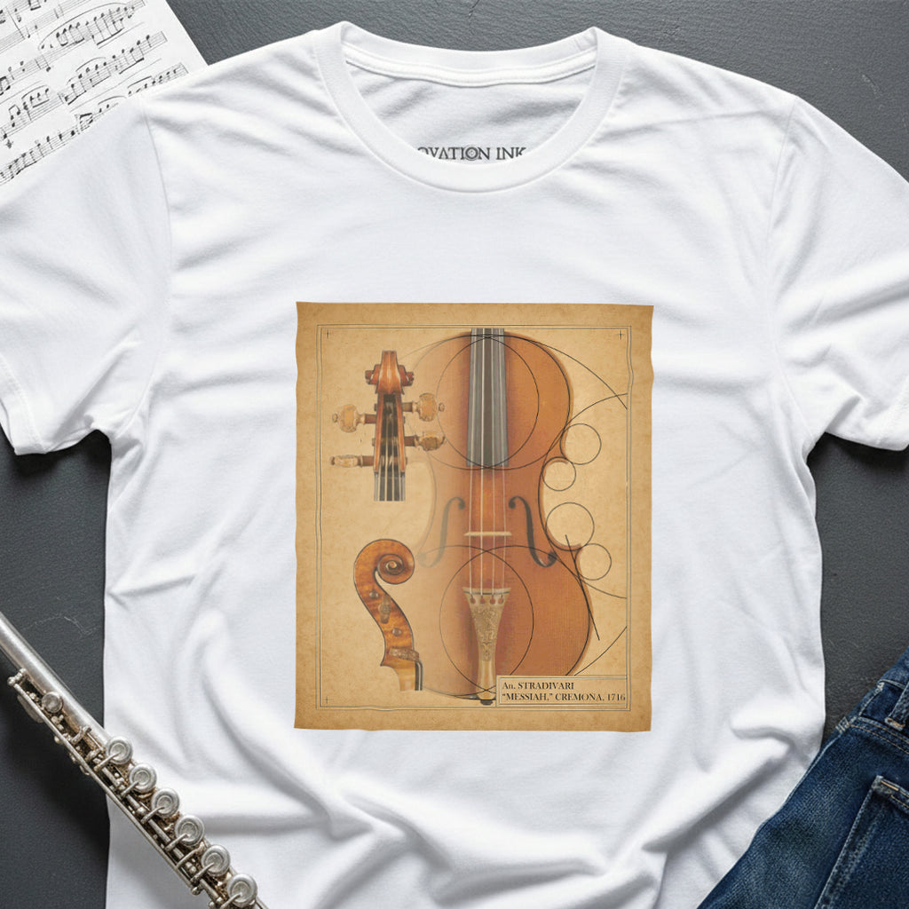 Stradivarius Violin Drawing T-Shirt