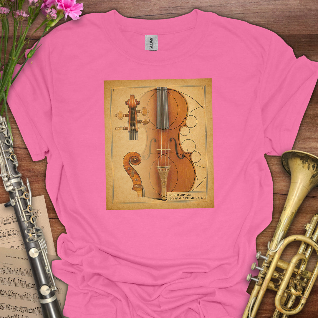 Stradivarius Violin Drawing T-Shirt