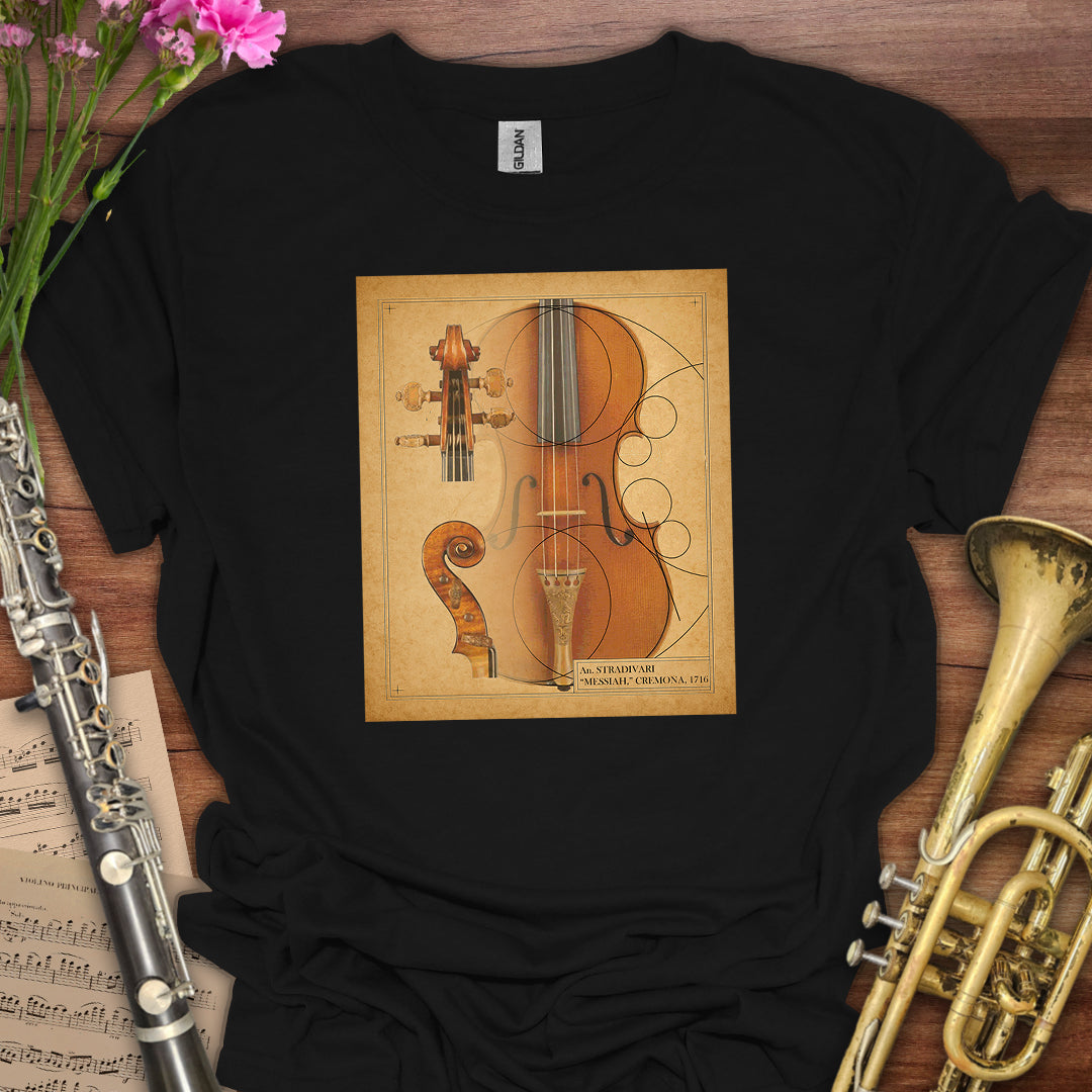 Stradivarius Violin Drawing T-Shirt