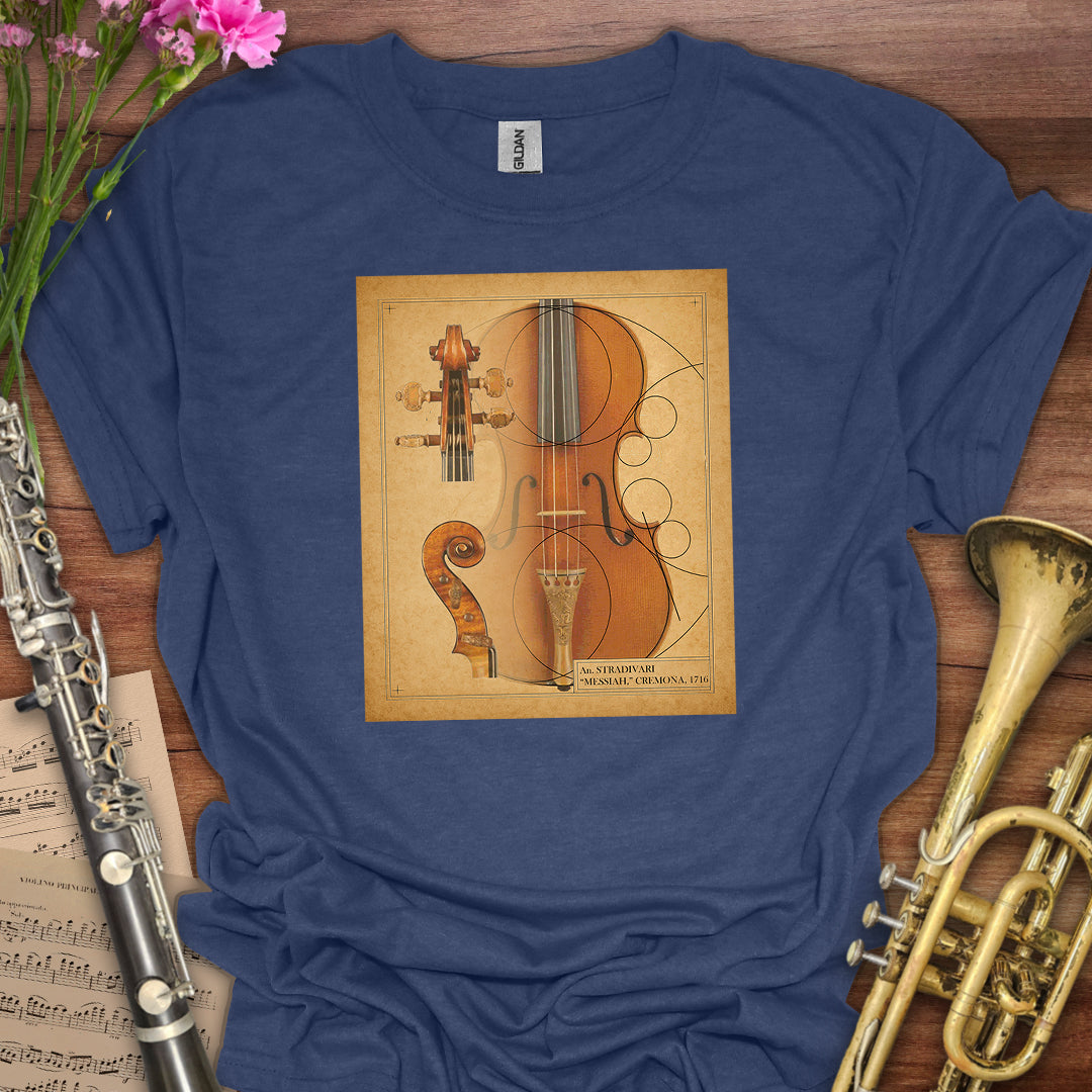 Stradivarius Violin Drawing T-Shirt