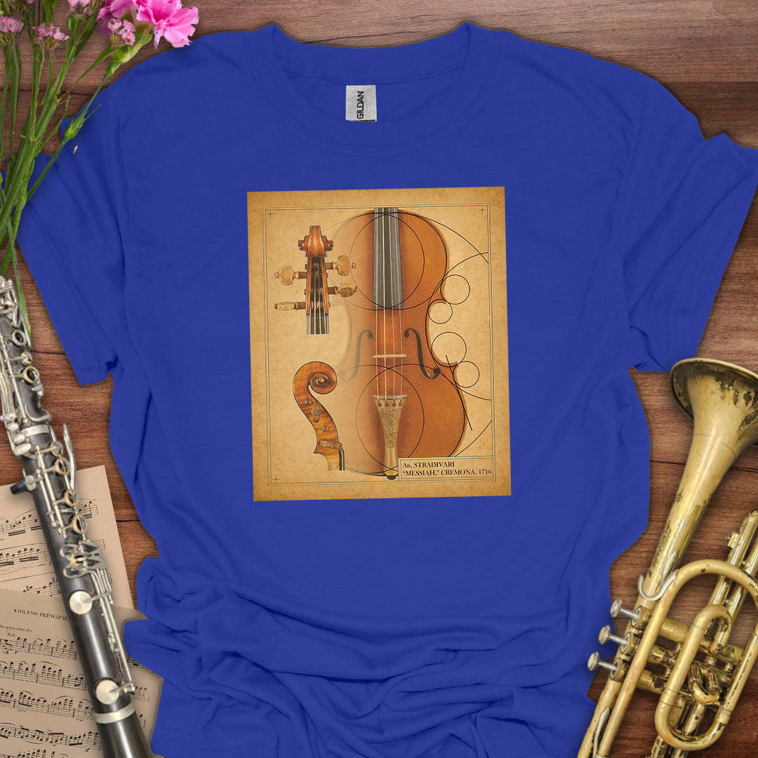 Stradivarius Violin Drawing T-Shirt