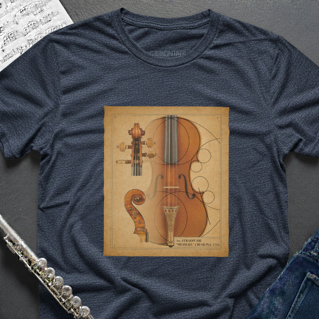 Stradivarius Violin Drawing T-Shirt