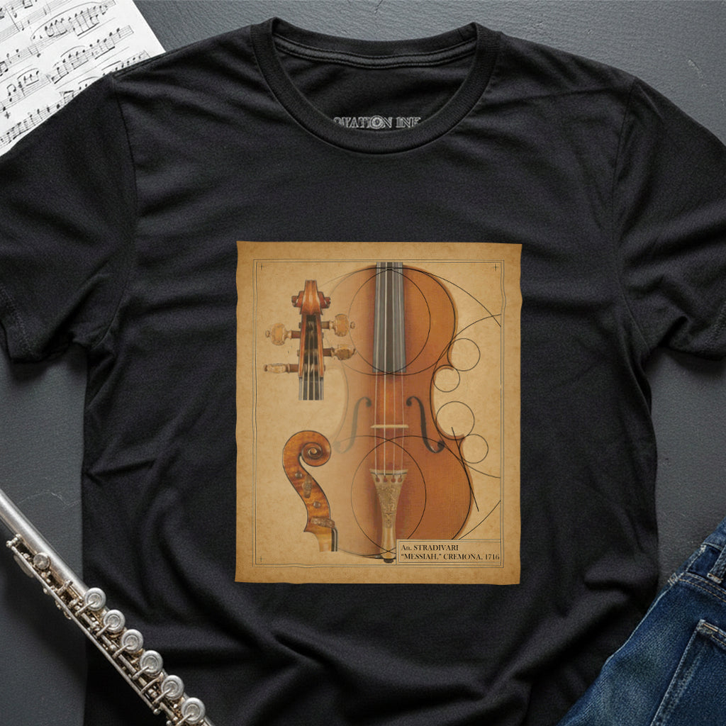 Stradivarius Violin Drawing T-Shirt