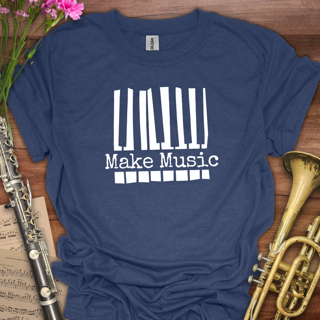 Make Music Piano Keys T-Shirt