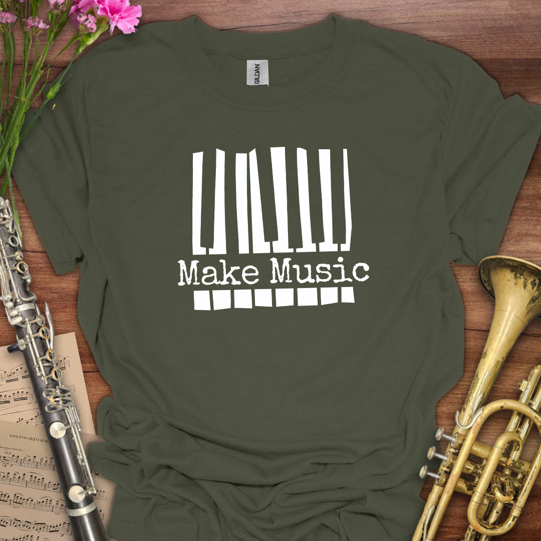 Make Music Piano Keys T-Shirt