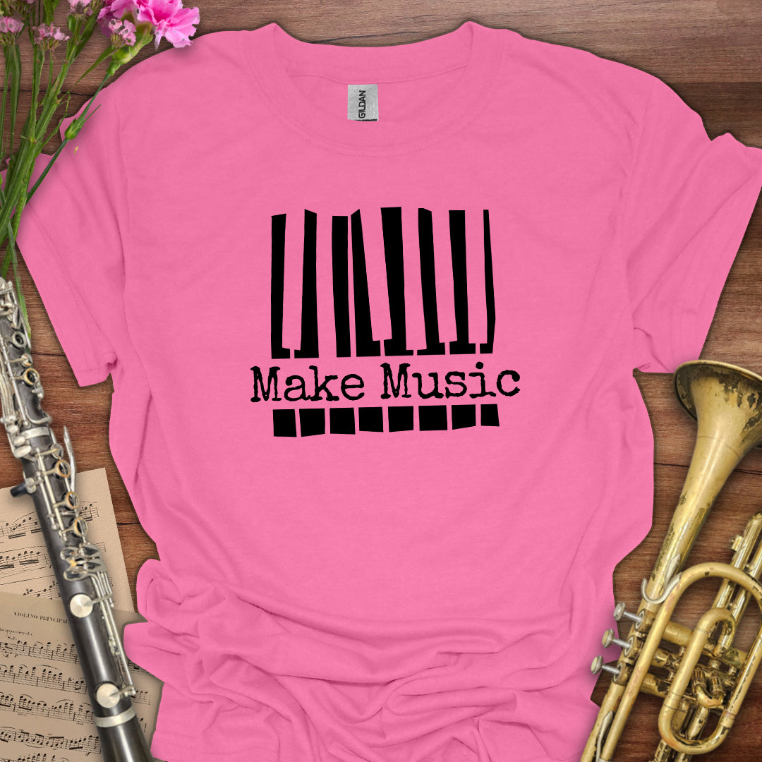 Make Music Piano Keys T-Shirt