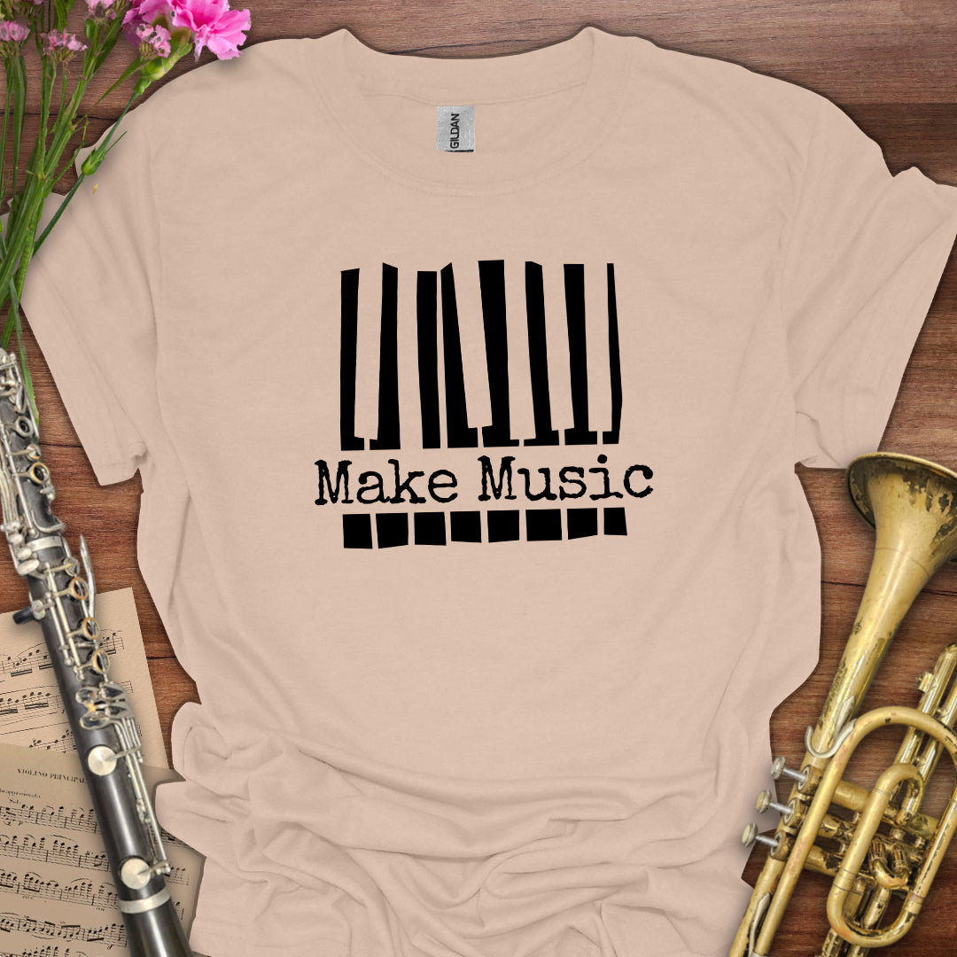 Make Music Piano Keys T-Shirt